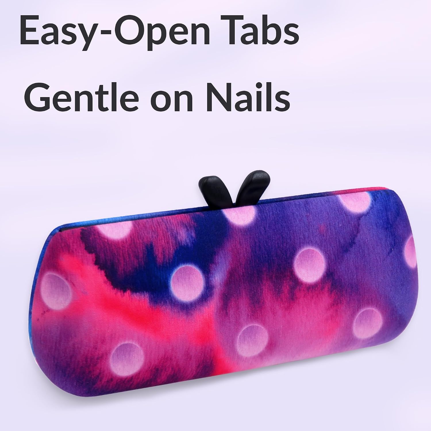 MyEyeglassCase AS461 Women’s Hard Glasses Case with Nail-Friendly Easy-Open Tabs, Chic Art Print, Vintage-Inspired Design image 2