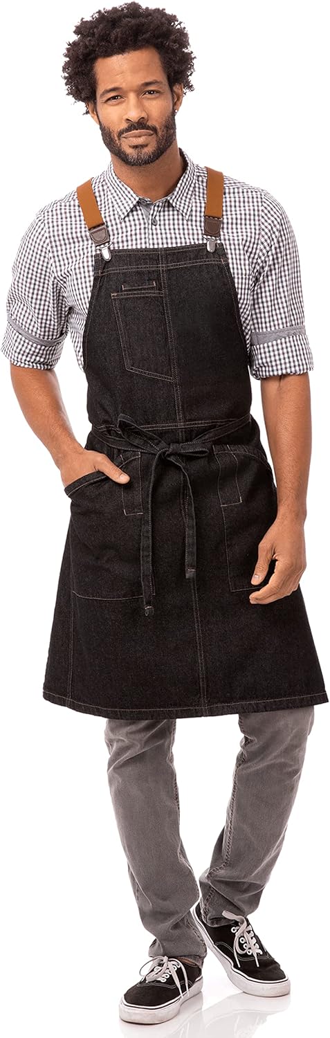 Chef Works Unisex Berkeley Short Bib Apron - Image 7