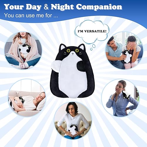 Miniatura 4 de SuzziPad Almohadillas térmicas para microondas para calambres, animales de peluche aptos para microondas, calambres de período, alivio del dolor