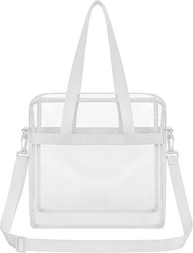 Vista 291 de Oraben Bolsa transparente transparente aprobada para estadios de 12 x 6 x 12 pulgadas, bolsa de estadio para trabajo, juegos deportivos, gimnasio