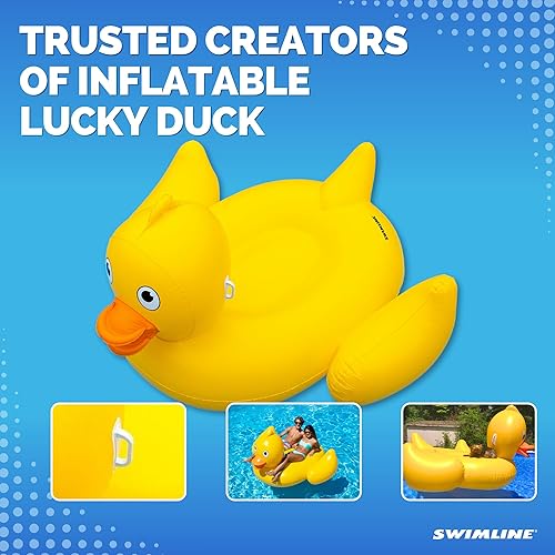 Miniatura 104 de Swimline 90703 - Pato señuelo gigante para montar (88"/78"/42")