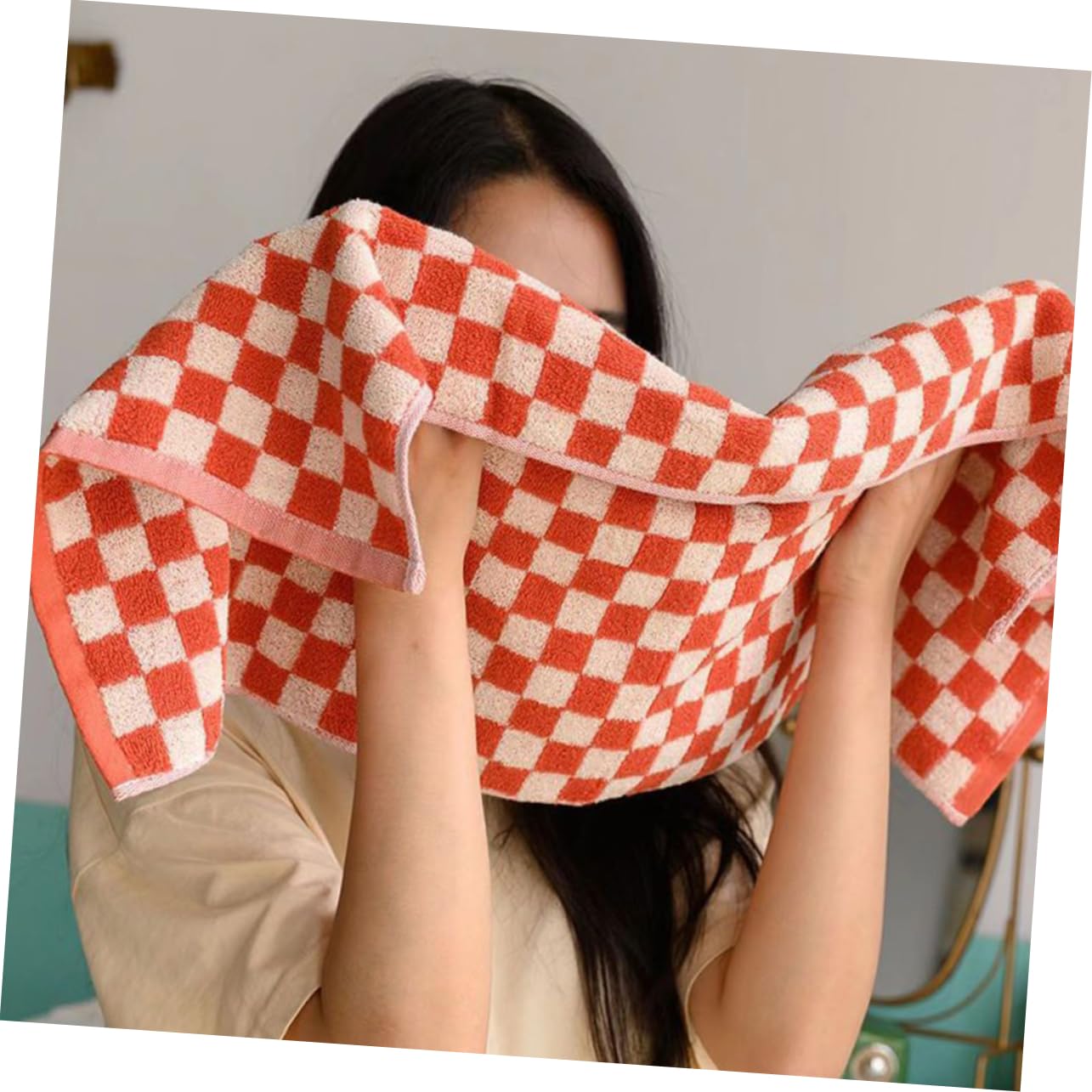 HOOTNEE 4pcs Thin Towels Quick Drying Multifunctional Plain Face Towels for Spa Hotel Home