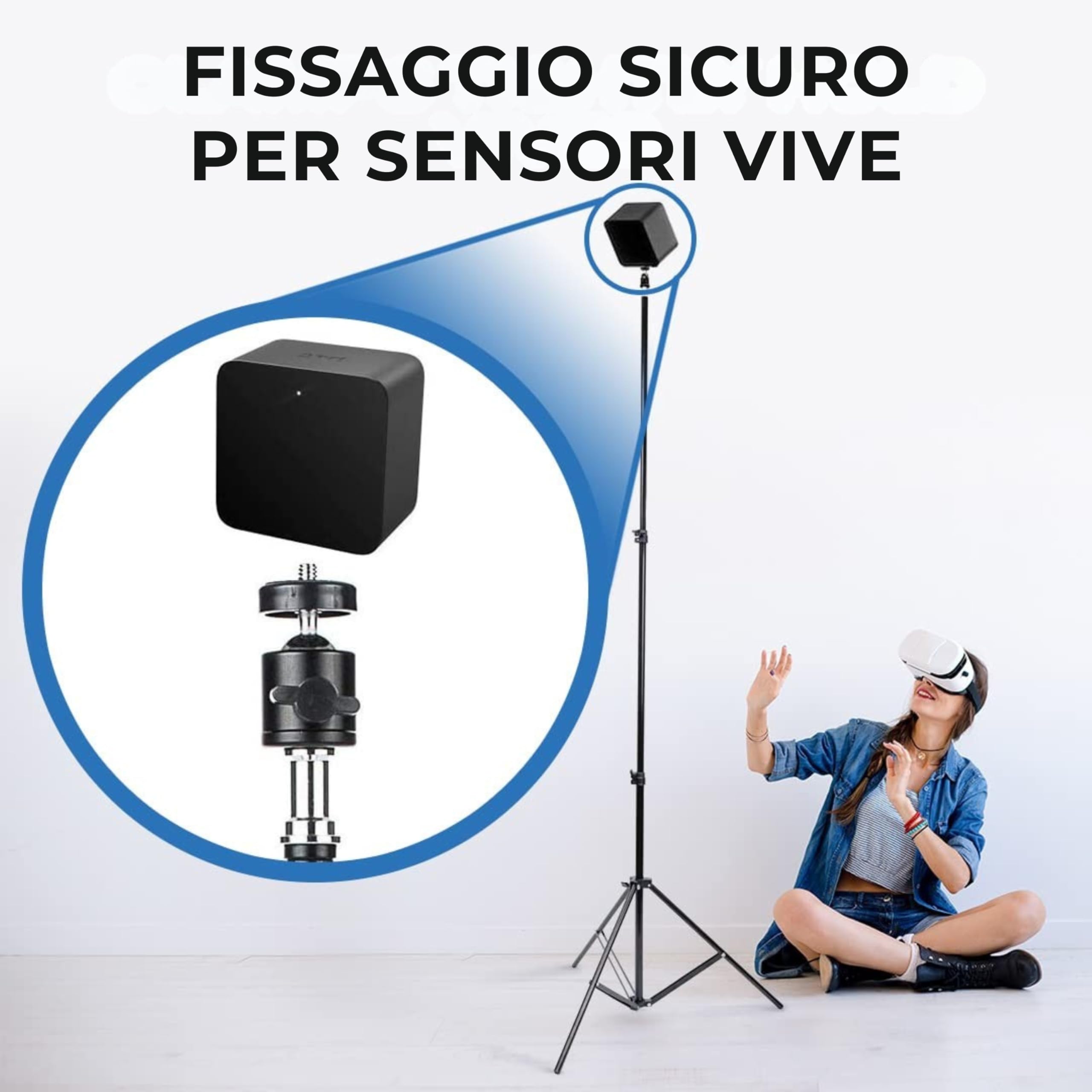 Skywin VR Supporto per treppiedi compatibile con SteamVR Base Station 2.0 – Supporto sensore e stazione base per Oculus Rift Constellation (2 pezzi)