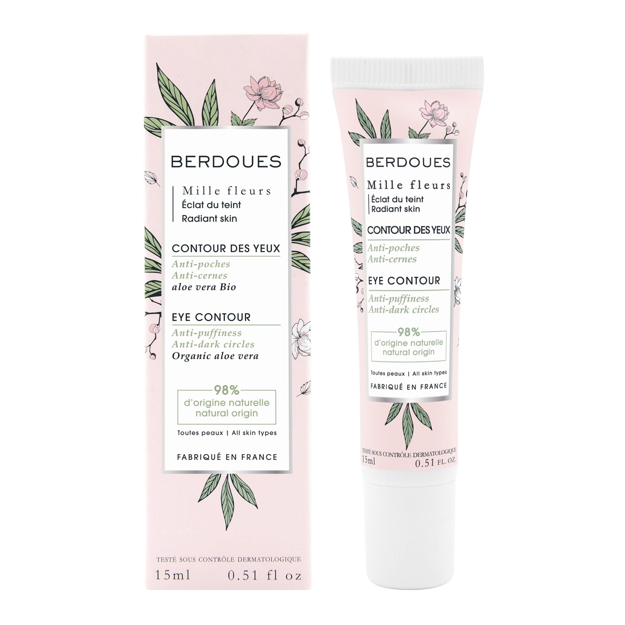 BERDOUES 5489-13942 Mille Fleurs Contorno De Eyes 15 ml for Adults, Built for Everyday use, 15 ml