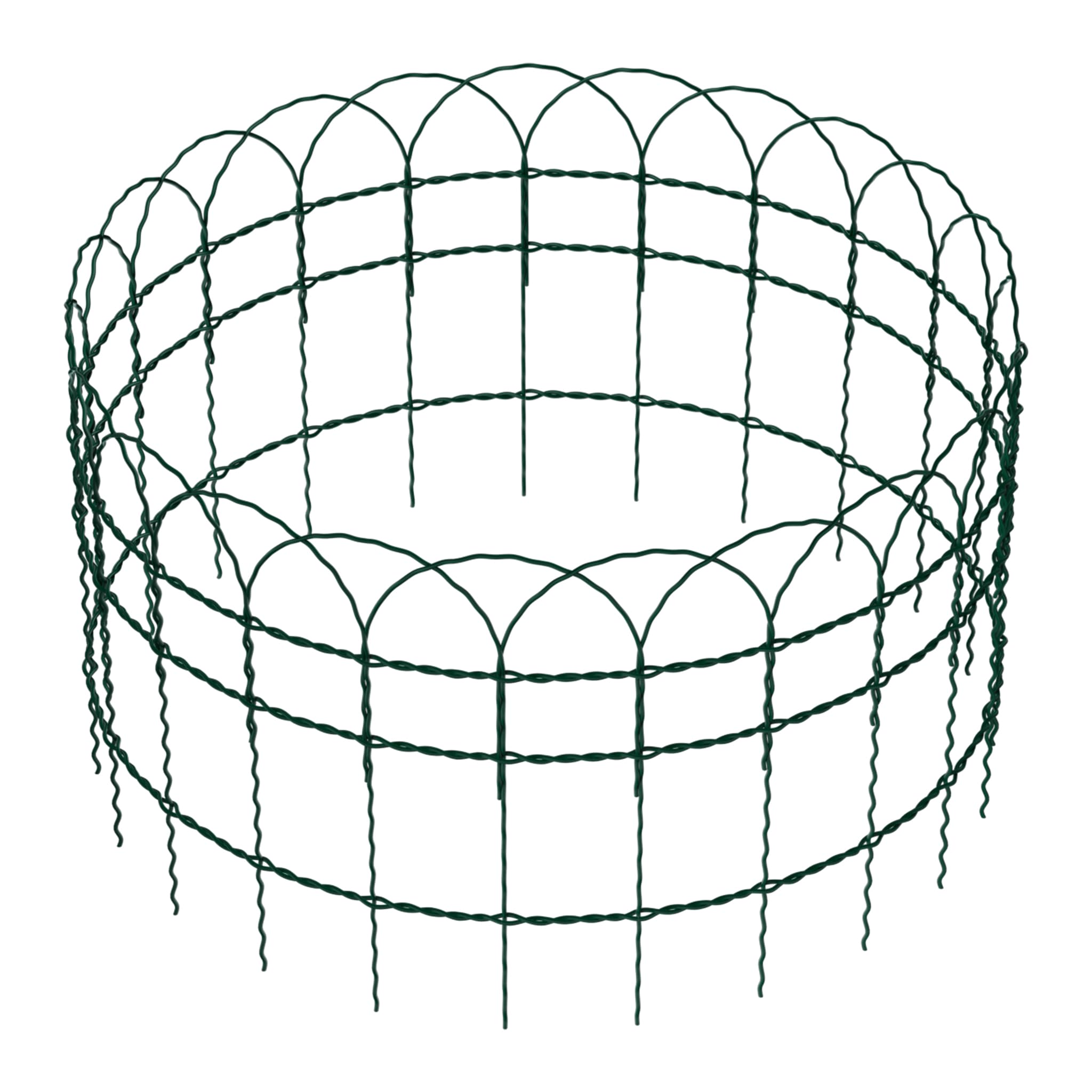 Wiltec Gartenzaun 0,4 x 25 m grün, Maschendrahtzaun Stahl PVC-beschichtet, Drahtzaun 9 x 15 cm Maschen, Zaun für Garten, Maschenzaun einfache Montage