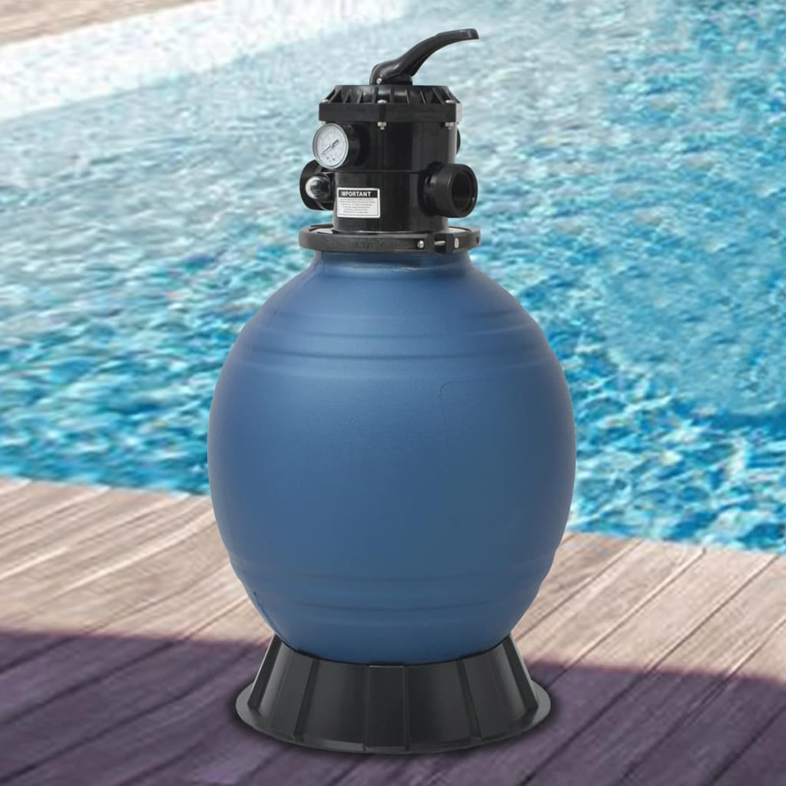Filtro a Sabbia per Piscine Valvola a 6 Posizioni Blu 460 mm,Piscine e Spa,Accessori per Piscina e Spa,Filtri Piscine e spa-91169