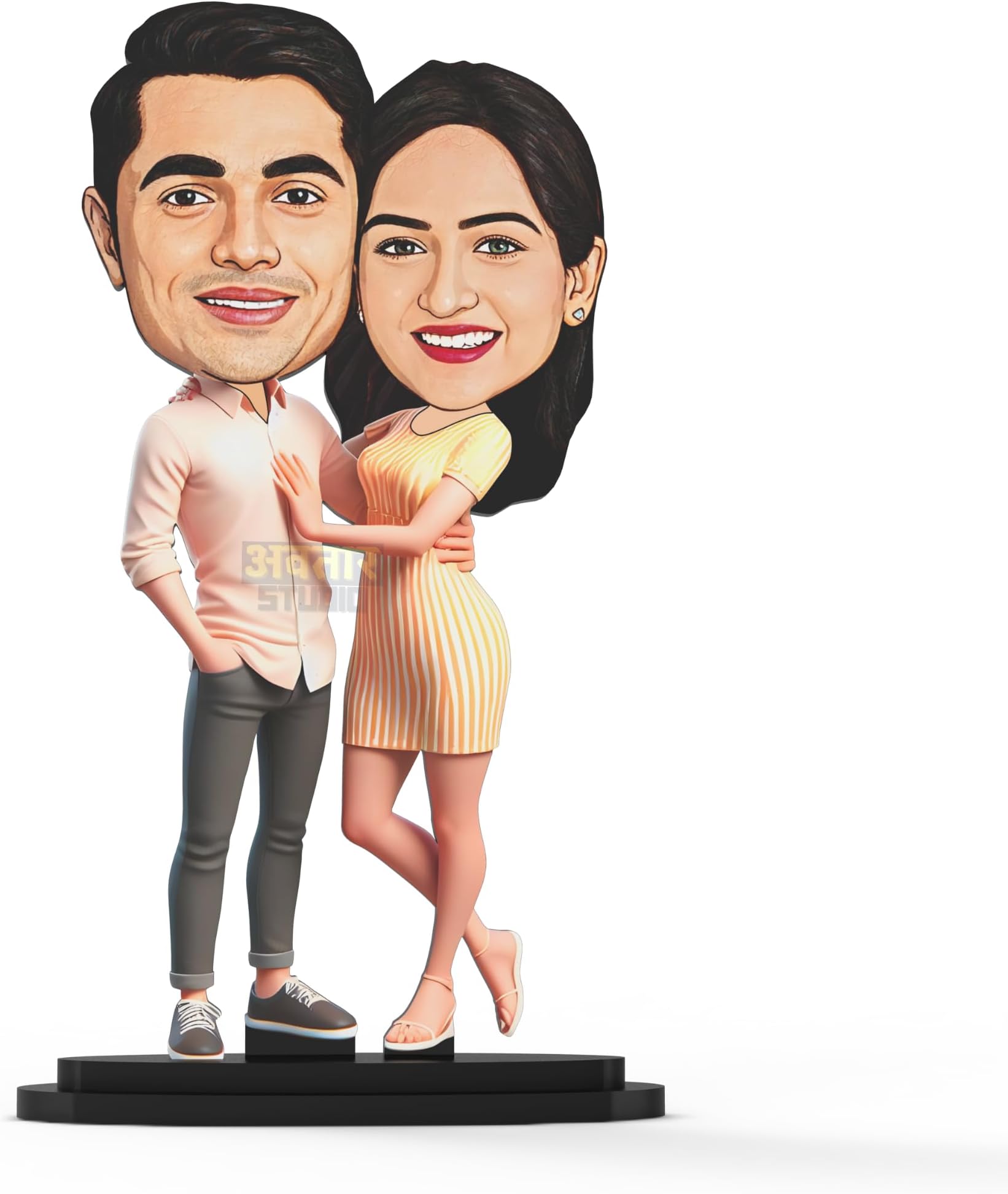 Personalized Couple Caricature Gift Custom Cartoon Photo Frame Anniversary Gift for Husband Wife Girlfriend Boyfriend Unique Romantic Gift for Couples