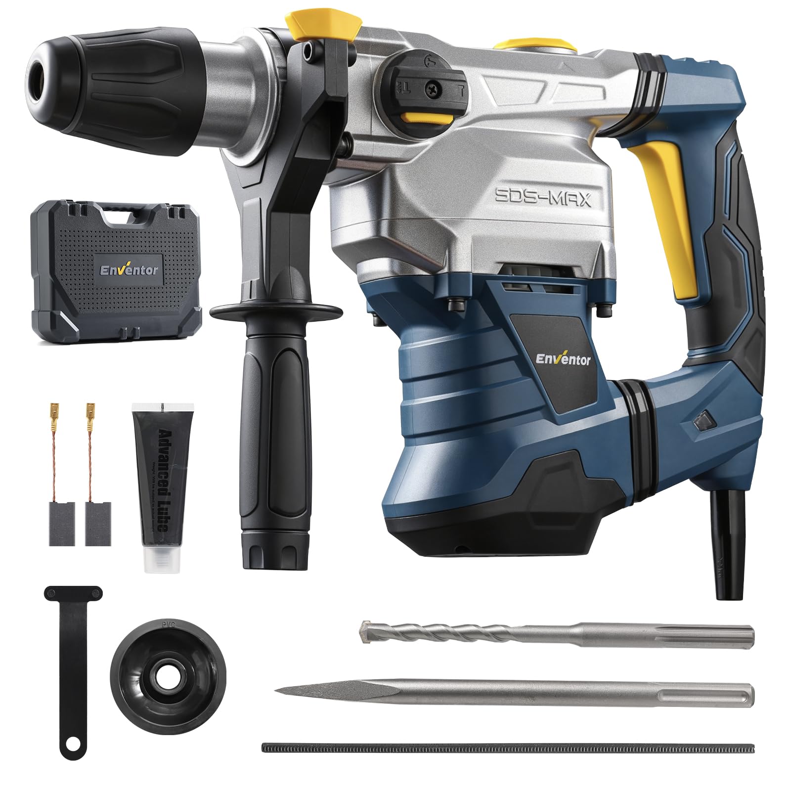 Enventor Marteau Perforateur SDS-MAX, 1500W, 12J, 3 Fonctions