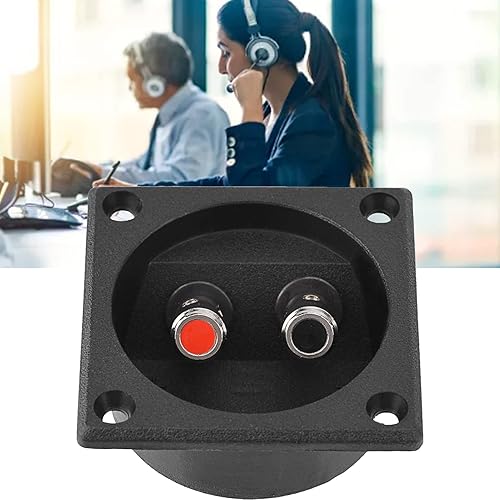 Pomya Caja de terminales de altavoces, cable de poste de unión tipo 2, conector de copa de resorte cuadrado, componentes acústicos para altavoz