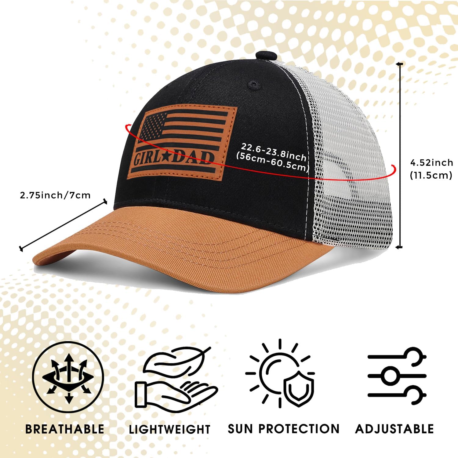 Girl Father Daddy Gifts Dad Hats for Men, Adjustable Dad Trucker Hat, Fathers Day Birthday Gifts from Daughter - Image 5