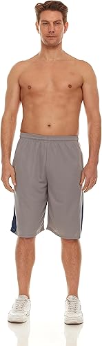 Miniatura 4 de Pantalones cortos de baloncesto para hombre con bolsillos, pantalones cortos de entrenamiento de gimnasio para hombre, paquete de 4