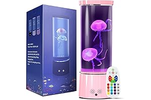 17 Color LCD Mood Jellyfish Lava Lamp Desk Coffee Table Tank Light