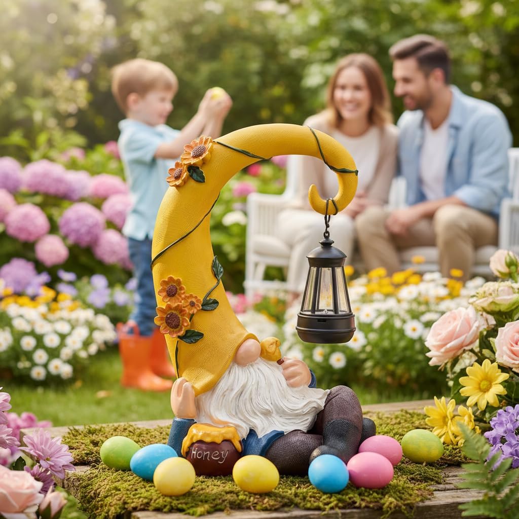 Lavezee 24x36 Poster Frame and Funny Gnome Statue