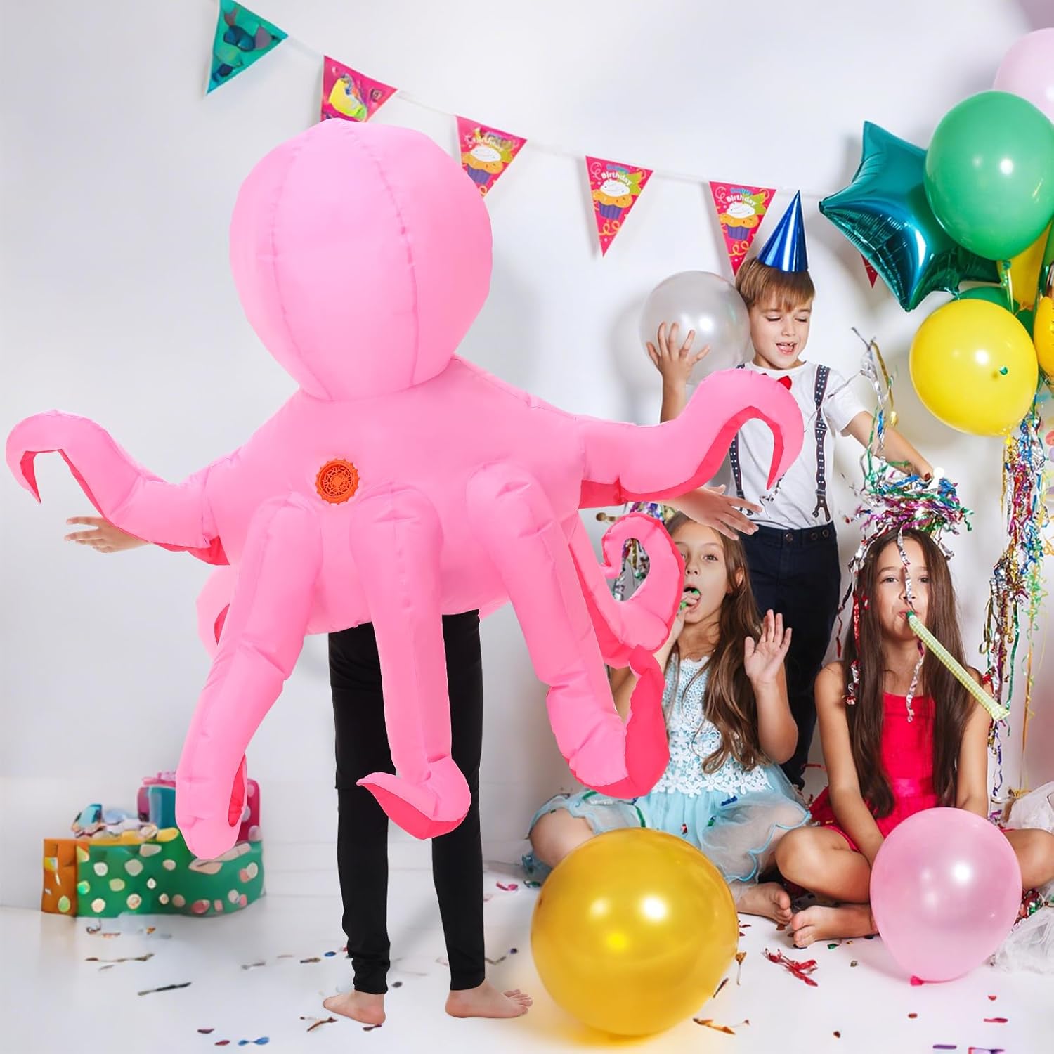 Spinosaurus Inflatable Octopus Costume Kids Inflatable Halloween Costume Funny Inflatable Sea Animal Costume Blow Up Costumes for Boys Girls - Image 5