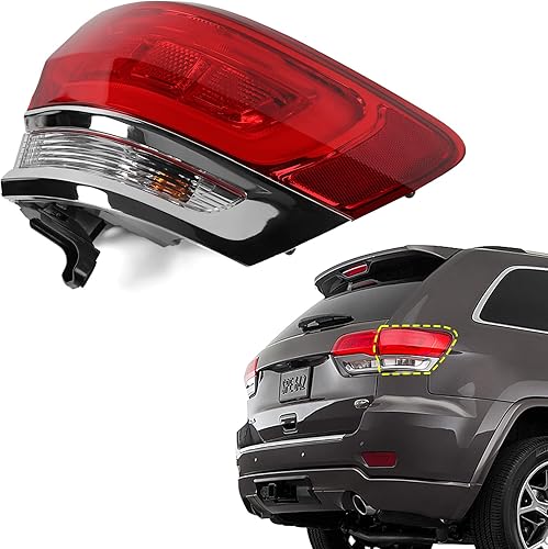 Miniatura 4 de Huray Luz trasera exterior derecha para Jeep Grand Cherokee 2014-2021, montaje de lámpara trasera lateral del pasajero, accesorio de repuesto