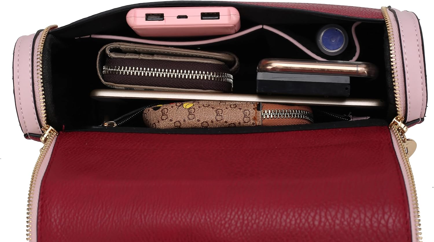 MKF Collection Crossbody Bag for Women, Vegan Leather Designer Shoulder Bag Purse Handbag By Mia K