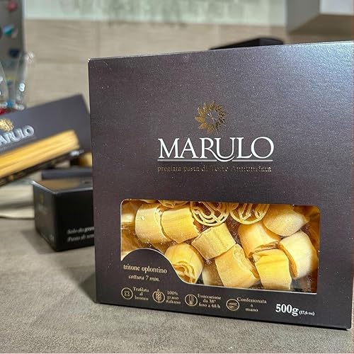 Miniatura 7 de Marulo Tritone Oplontino, Pasta italiana artesanal, troquelada de bronce, solo 2 ingredientes, 100% sémola dura, importada de Campania, Italia, 1.1