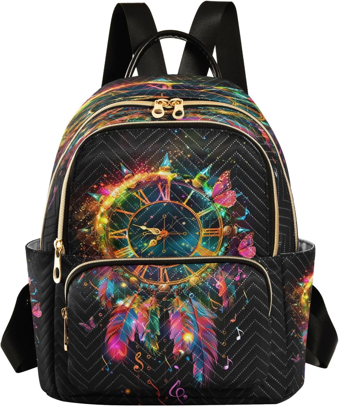 Butterfly Purple Flower5 Backpack Purse Ladies Rucksack Travel Shoulder Bag Casual Daily Backpack
