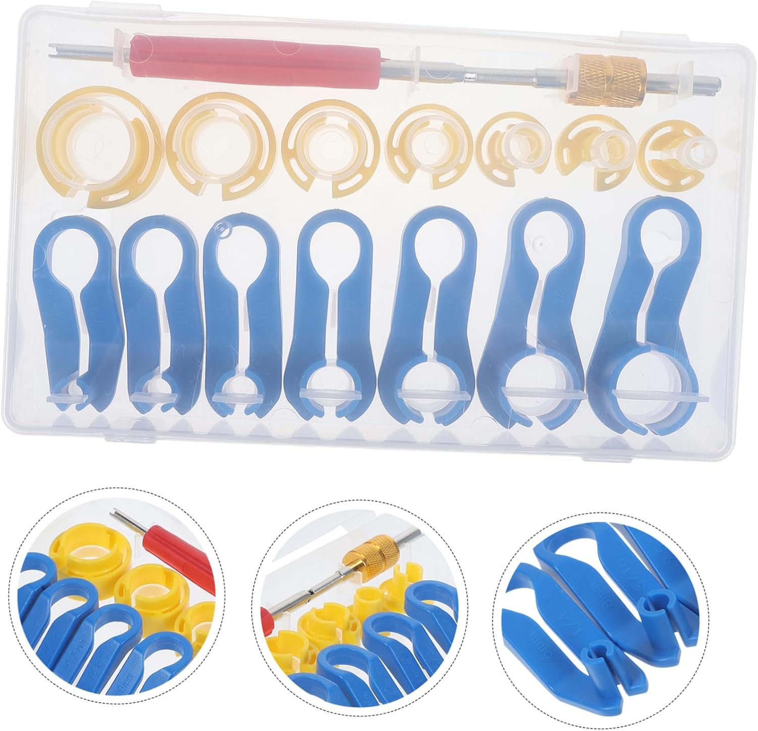 16pcs Disassembly Tool Hose Clamp Trim Removal Tool Electrical Disconnect Pliers Heater Oil Disconnect Tool Electrical Tools Fuel Line Disconnect Tool Auto Supplies Red Plastic