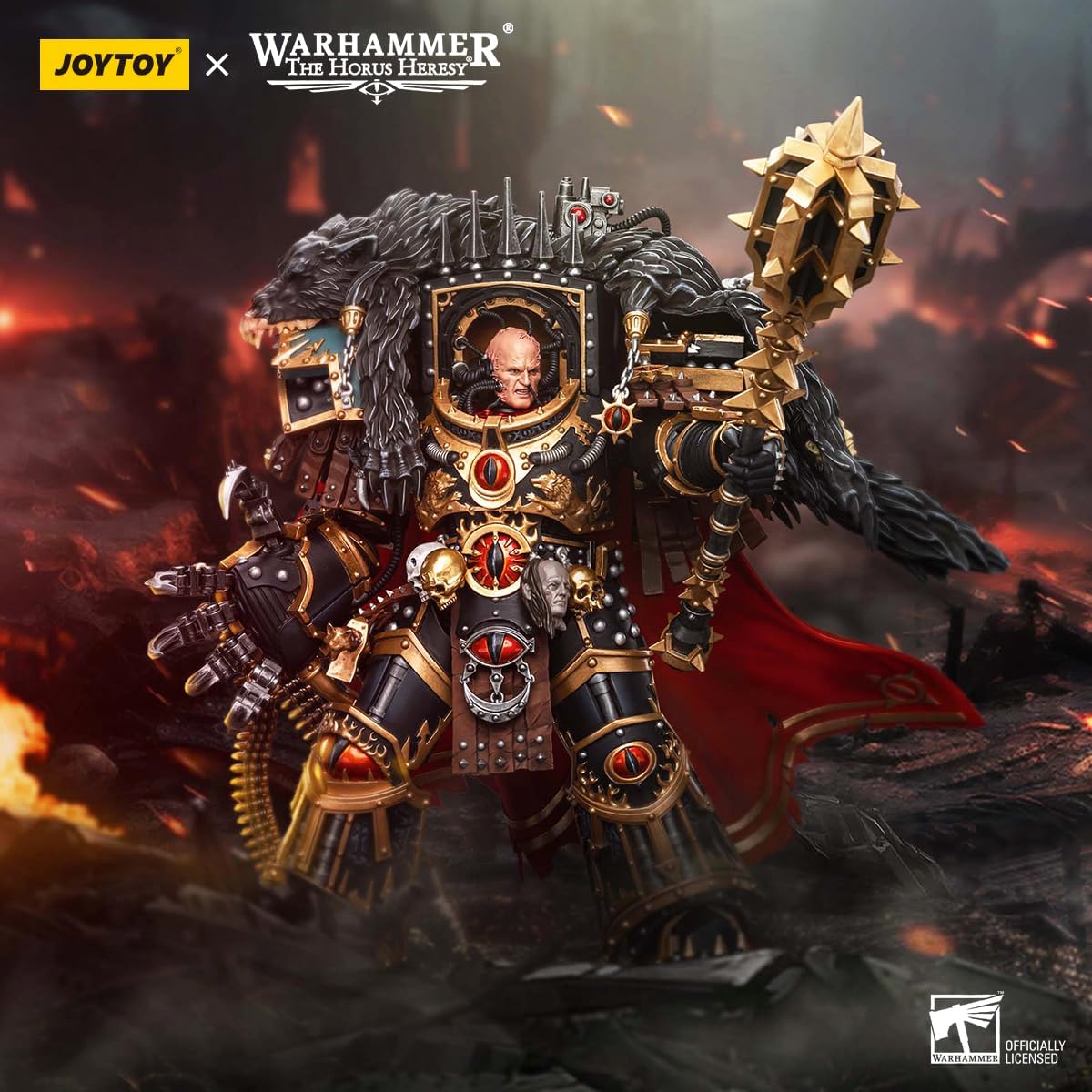 JOYTOY Warhammer 40K The Horus Heresy 1/18 Action Figure Sons of Horus Warmaster Horus Primarch of The XVlth Legion Collection Model Birthday Gifts