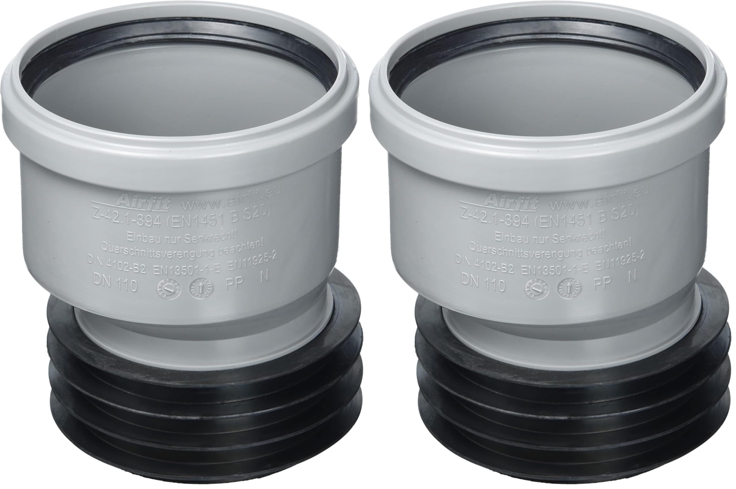 Manchon plug-in externe Airfit pour rénover les canalisations de la maison de 100 mm gris