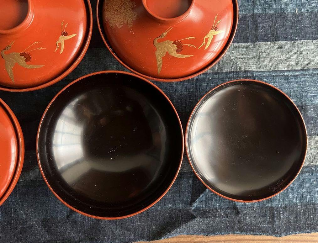 山本英明 朱飯椀 2個 漆器作家 木製 塗椀 汁椀 お椀 作家物 漆塗 天然