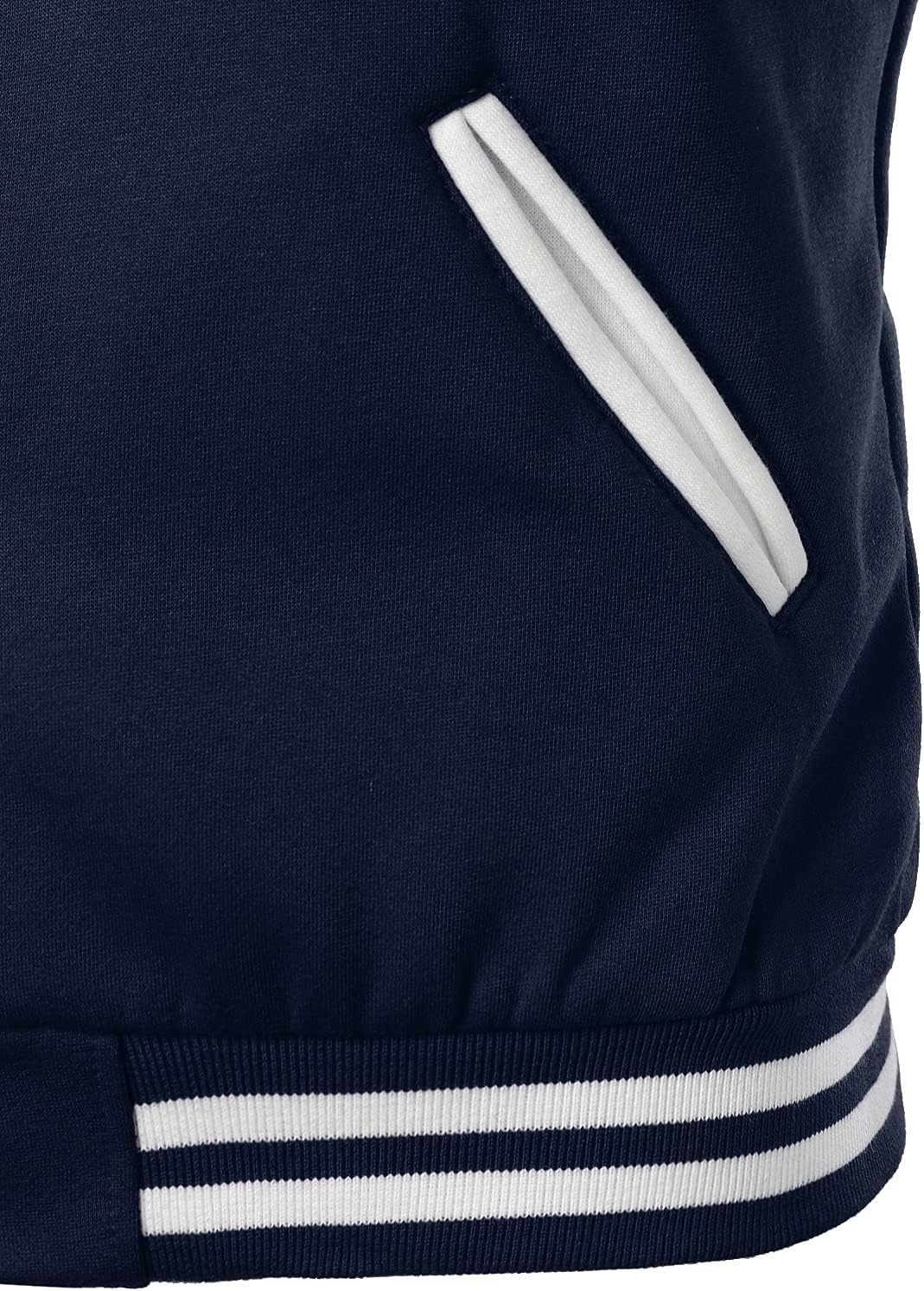 HOOD CREW Man’s Varsity Baseball Jacket Cotton Blend Letterman Jackets - Image 2