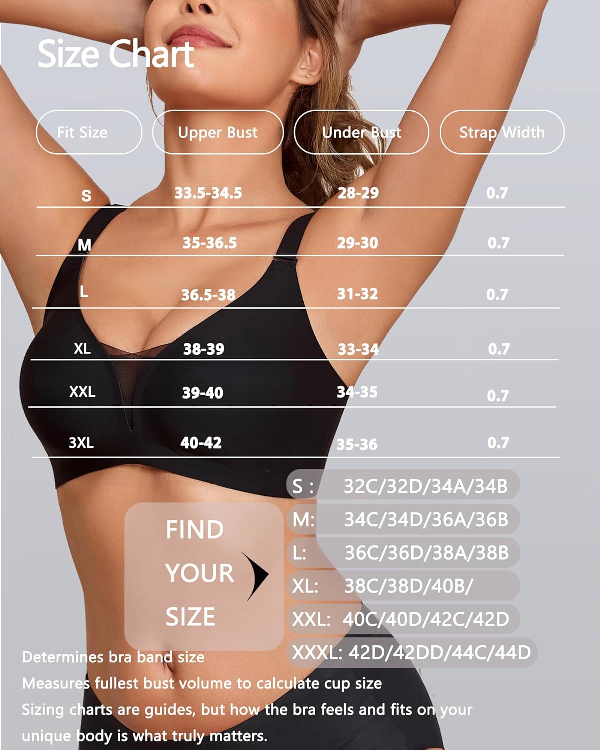 COOL CUTE Wireless Jelly Bras for Women Supportive Bras for Women Sexy V Mesh Comfy Bralette Seamless Tshirt Everyday Bra - Image 4