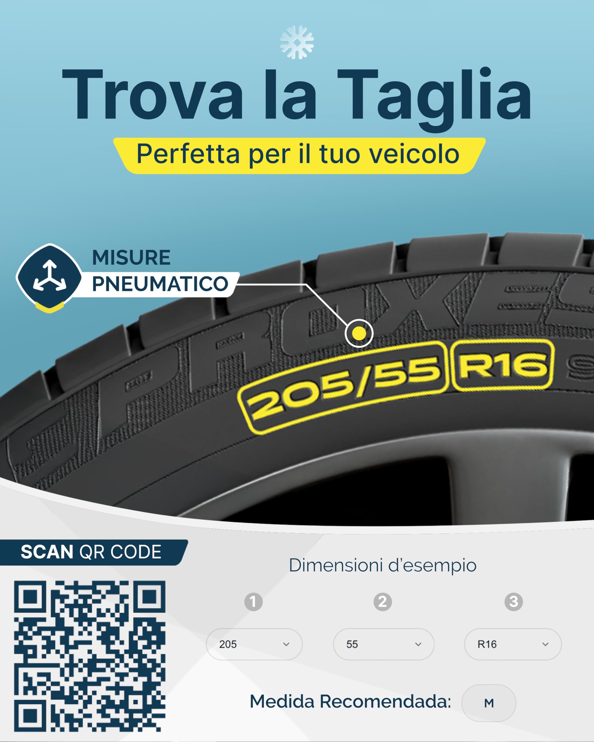 ARLUM Nova Calze da Neve Omologate Italia EN 16662-1 Catene da Neve in Tessuto per Auto Taglia L R14 R20