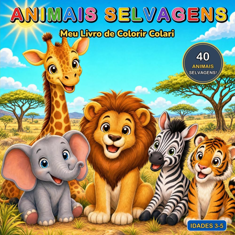 Meu Livro de Colorir Colari: Animais Selvagens