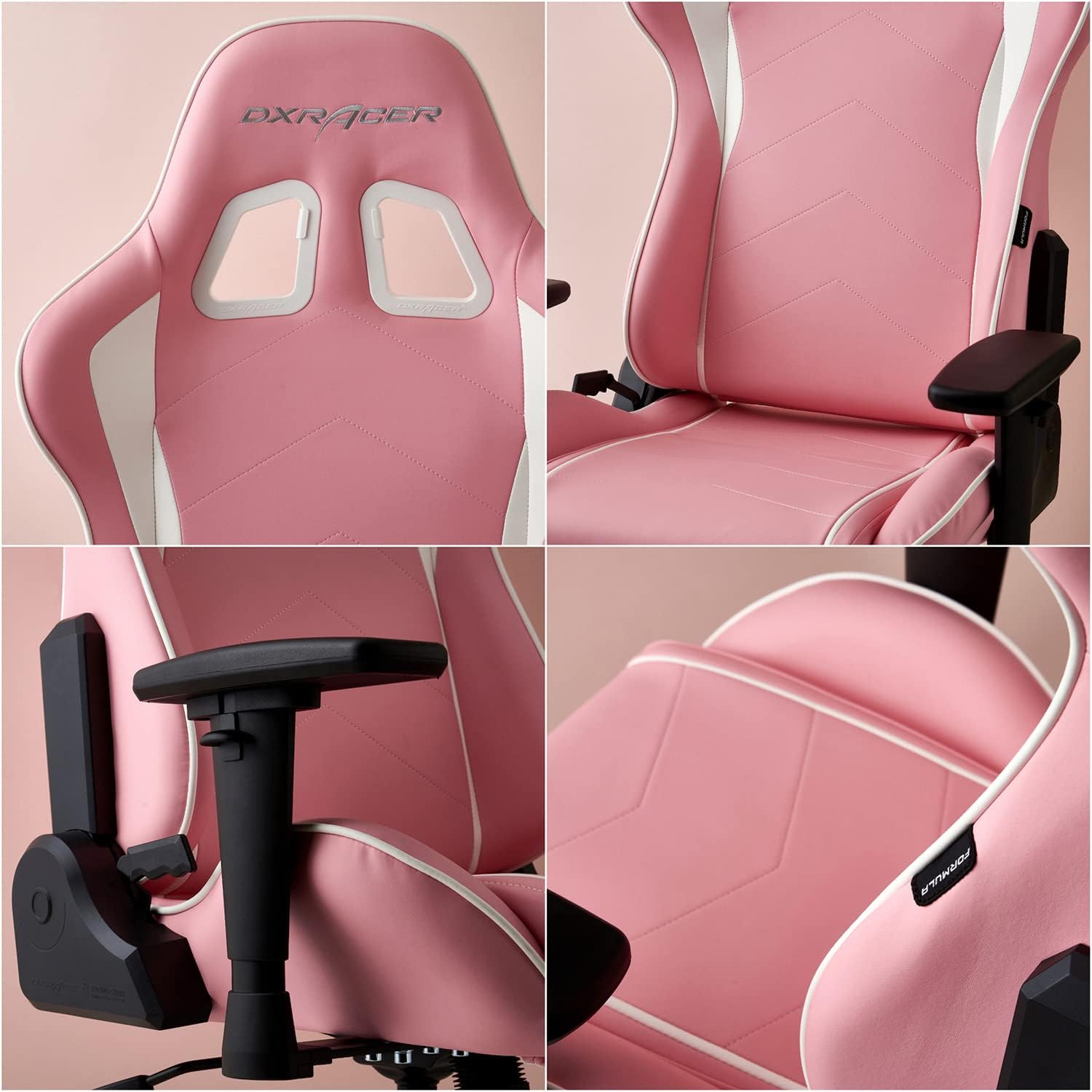 DXRacer (ディーエックスレーサー) Formula DXZ V2 Pastel Gaming Chair, スタンダード, Safety Pink