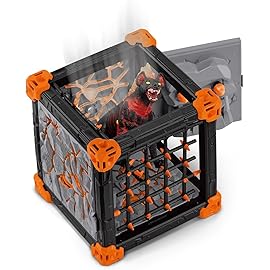 Schleich Eldrador Creatures - 27 PC Lava Battle Cave with Dog Toy Playset - Hell Hound Figurine Set for Boys and Girls with Expandable Fortress - Interactive, Imaginative Play for Kids Ages 7+ | 42674