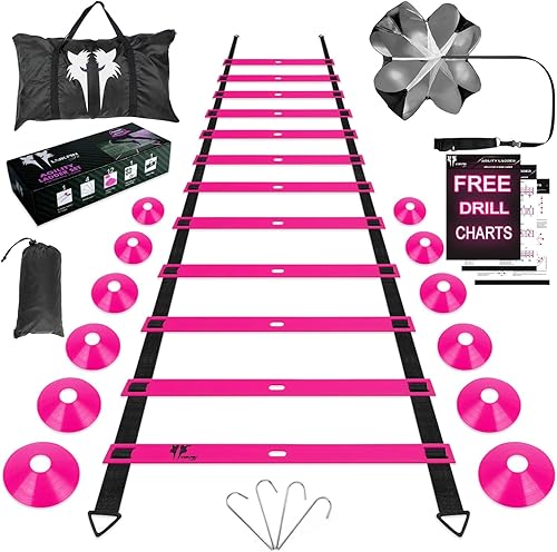 20ft Agility Ladder Agility Training Equipment, Speed Ladder, Football Ladder, Training Ladder, Soccer Ladder Workout, Football Training Kit, Soccer