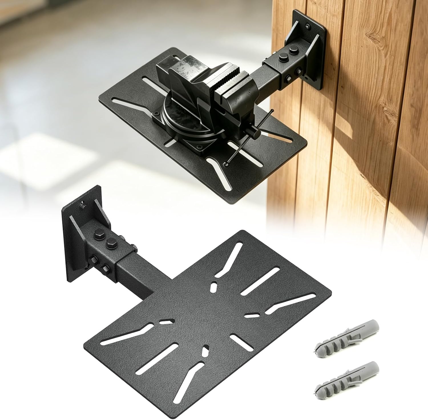 YZONA Table Mount for Vise and Grinder – Receiver Hitch Style Workbench Stand Fits Bench Grinder, Throatless Shear, Shrinker/Stretcher, Pipe Notcher & More – Portable Workshop Tool Mount for Table