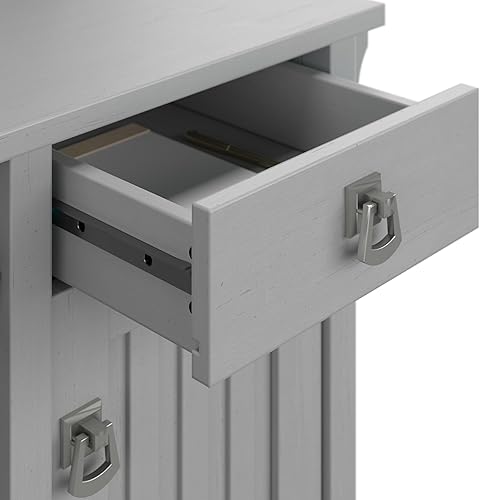 Miniatura 5 de Bush Furniture Salinas - Escritorio para computadora con gabinete  Mesa de estudio con cajones, armarios y bandeja extraíble para tecladoportátil