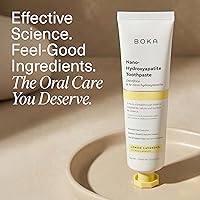 Vista 6 de Boka Pasta de dientes sin flúor, pasta de dientes nano hidroxiapatita, adecuada para dientes sensibles, para adultos y niños, sabor a lavanda limón
