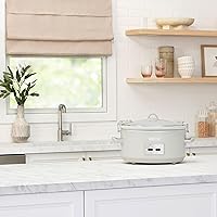Vista 9 de Crock-Pot Olla de cocción lenta Cook and Carry de 7 cuartos con control táctil, 4 configuraciones preprogramadas, recipiente de cerámica extraíble