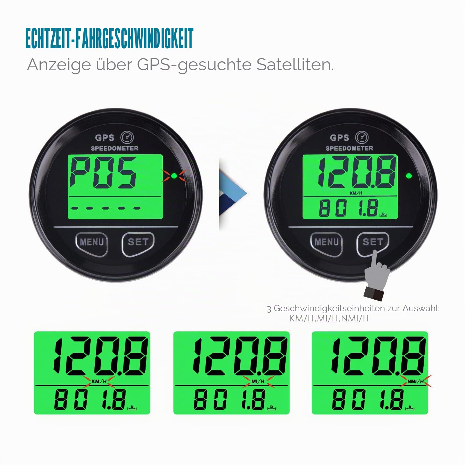 Runleader Digitaler Tachometer Mit GPS RL-SM001