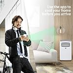 Eco-Air portatif Air Conditionneur (14,000 BTU), Fonctionne comme déshumidificateur & Ventilateur, Contrôle avec télécommande, Mobile App Smart Control