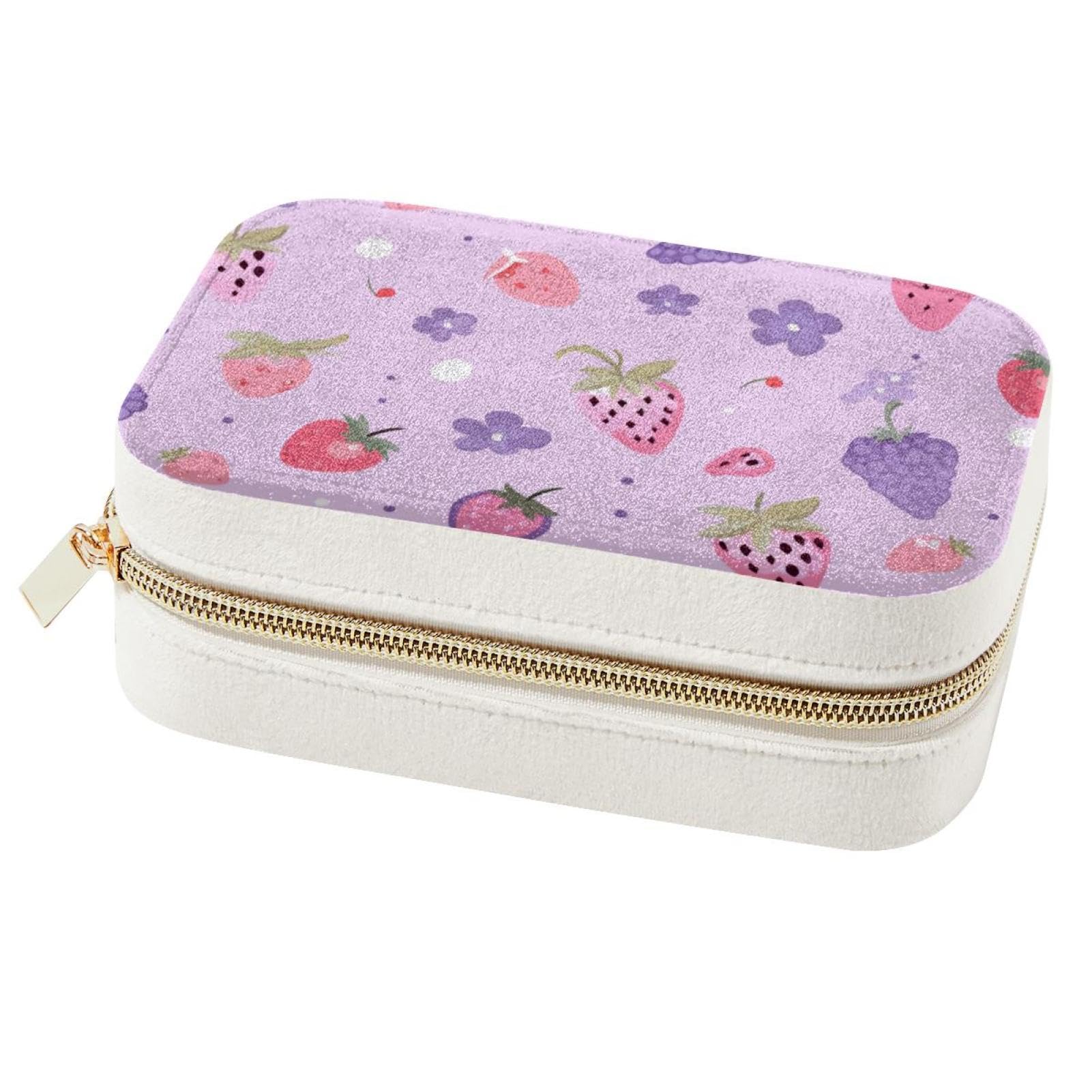 Organiseur de voyage double couche motif fruits violets pour vos déplacements