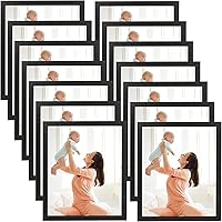 Vista 13 de CRUGLA Portarretratos magnéticos de 4 x 6 pulgadas para refrigerador, paquete de 12 unidades, hoja magnética modificada con parte trasera