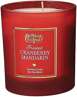 Old World Christmas Frosted Cranberry Mandarin Candle