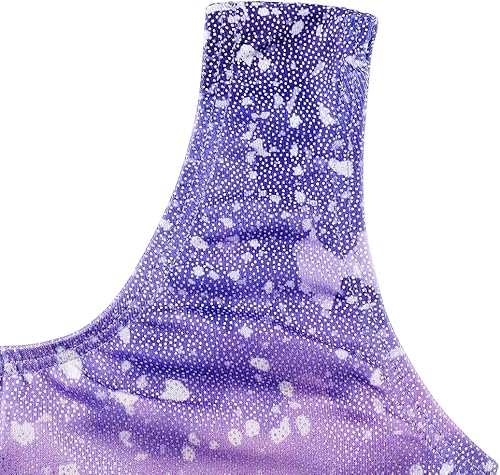 Miniatura 3 de HOZIY Leotardos de manga larga para niñas de gimnasia para niños pequeños, trajes florales de unicornio, galaxia, arco iris, patrón de rayas