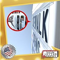 Vista 4 de 4" Flex Changeable Sign Letters on 5" Clear Panels – Black Letters & Red Numbers – Fits A-Frame, Sidewalk & Portable Signs – Made in USA