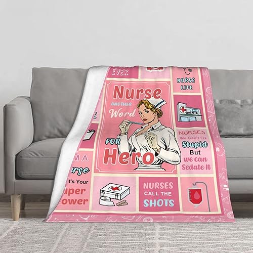 Miniatura 3 de Manta de enfermera para mujeres, regalos de agradecimiento para estudiantes de enfermería, regalos de semana para enfermeras, manta de felpa suave y