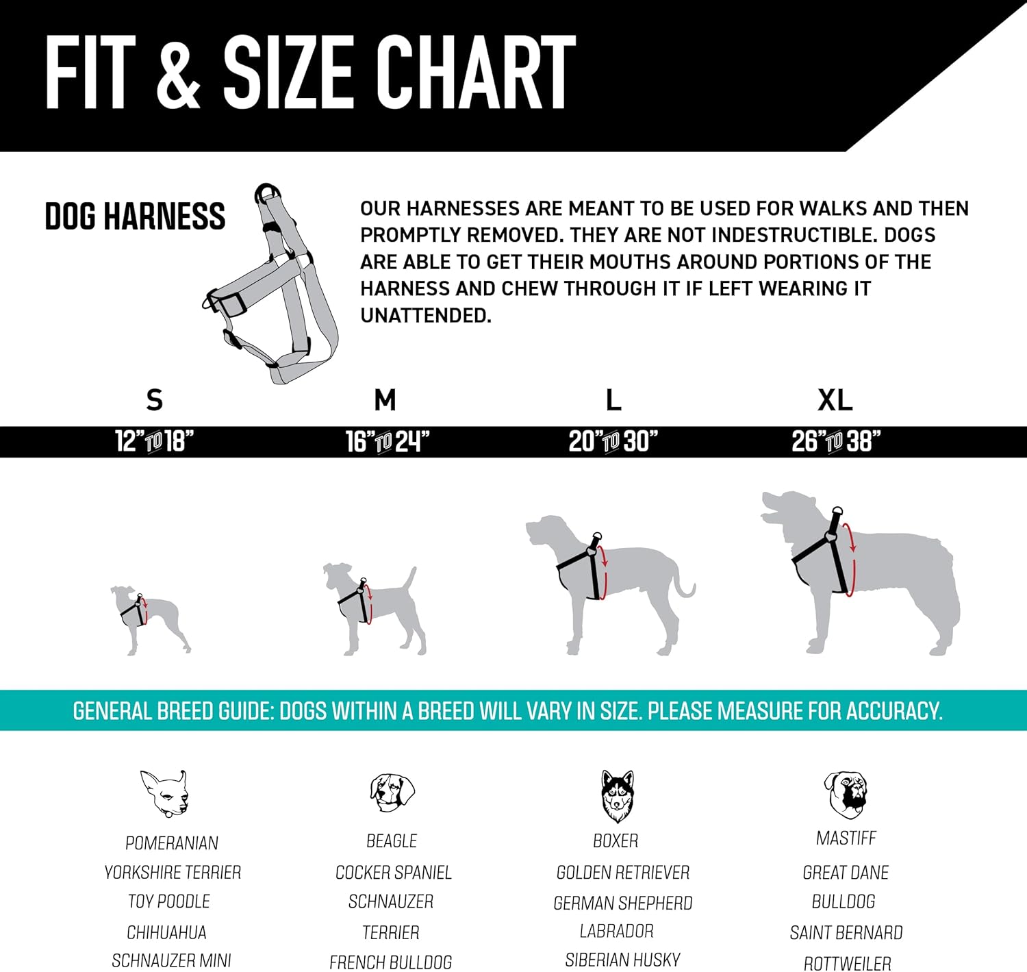 Wolfgang Heavy Duty Adjustable Dog Harness, Pull-Tested to Over 800 lbs for Walking & Training, WildWolf Print, Medium