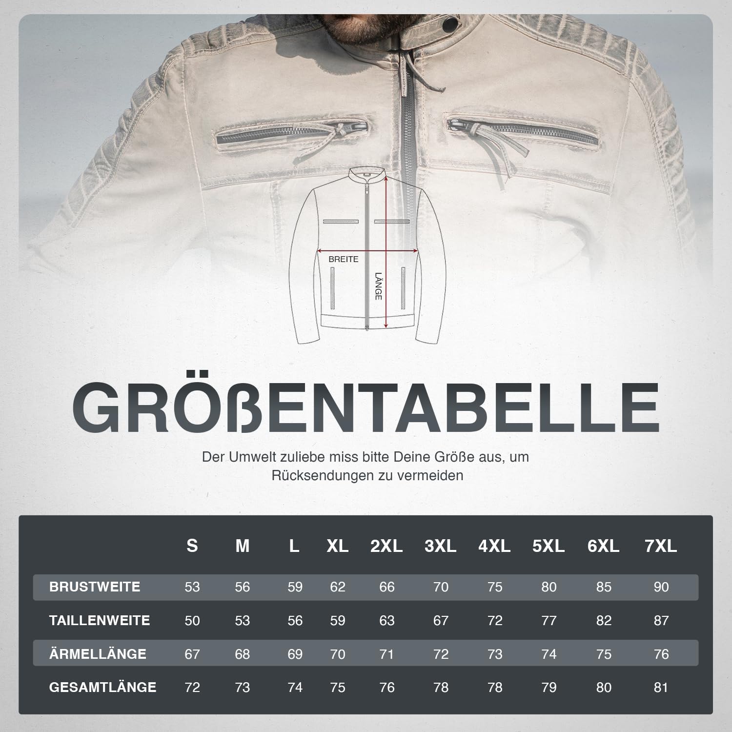 PAULGOS Herren Lederjacke Echtes Leder Jacke Echtleder Übergangsjacke Fashion in 5 Farben Gr. S-7XL Design 1