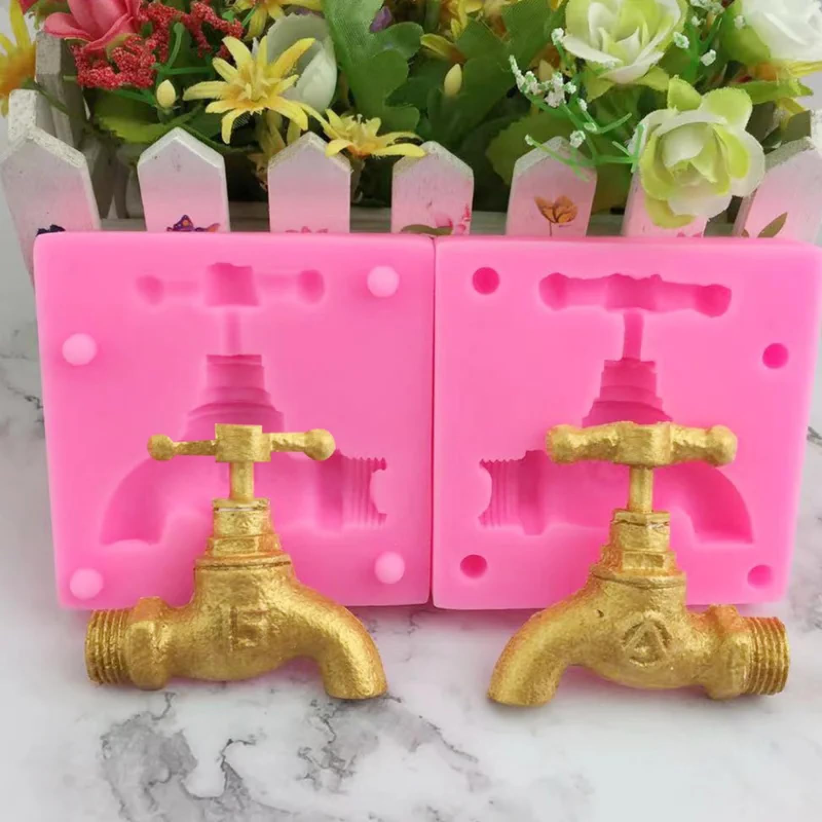 Molde de silicona para hacer fondant, 8,8 x 8,8 cm, molde de silicona 3D, para decoración de pasteles, chocolate, caramelos, herramientas para hornear, moldes de resina para fondant, accesorios