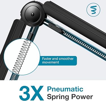 ذراع ميكروفون InnoGear ، مكتب حامل ميكروفون مع حامل ذراع ميكروفون لإدارة الكابلات لـ HyperX QuadCast SoloCast Blue Yeti Snowball Fifine Shure SM7B