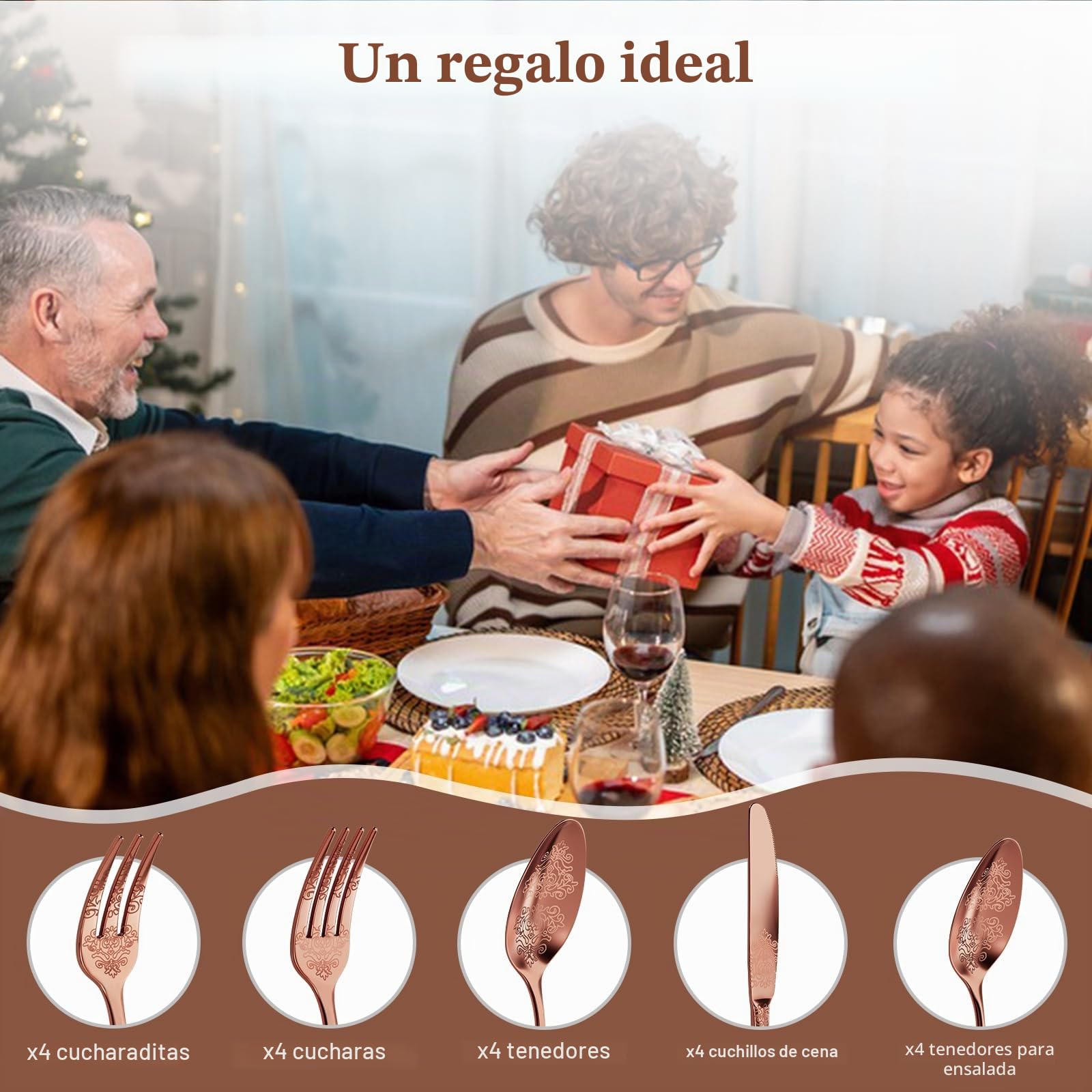 DRAGON RIOT Juego de Cubiertos Acero Inoxidable 20 Piezas para 4 Personas